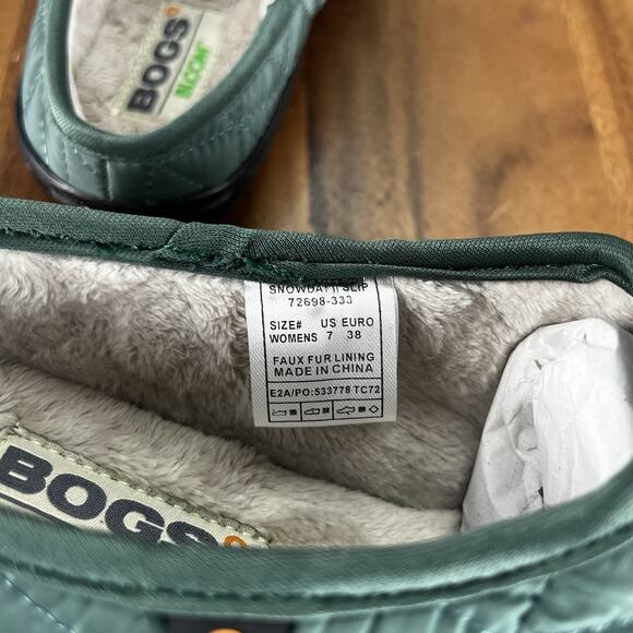 Bogs Snowday II Women's Size 7 Slipper Jade Shoes Slip On 72698 - Picture 10 of 12